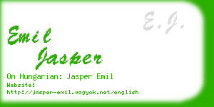 emil jasper business card
